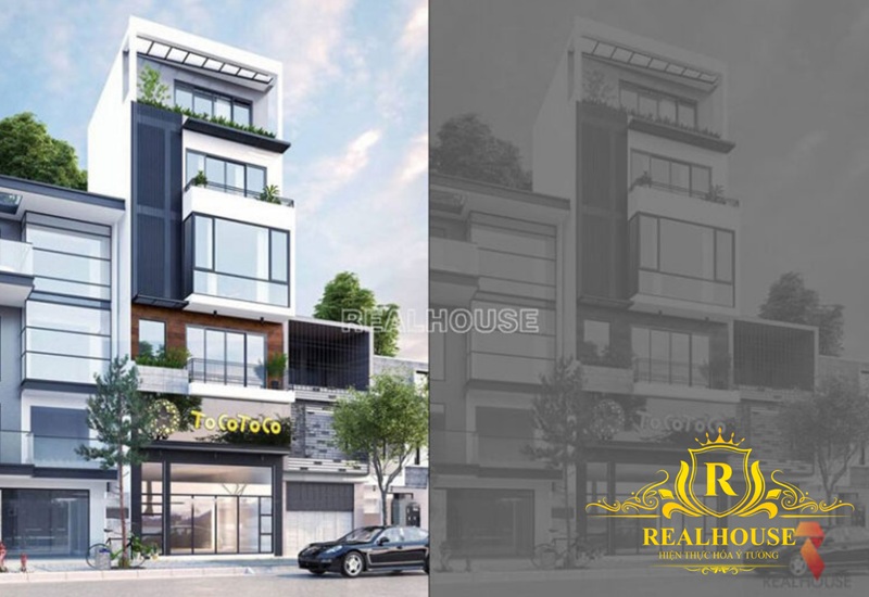mau thiet ke nha pho hien dai cua chi oanh thai nguyen realhouse