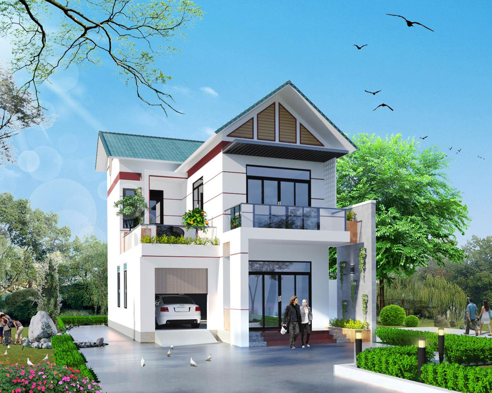 Mau-biet-thu-mai-thai-co-gara-o-to-tien-nghi-realhouse